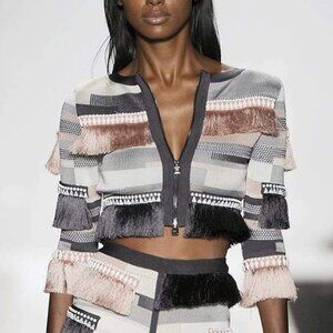 Herve Leger Avek Fringe Jacket